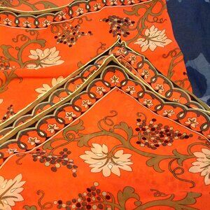 Vintage Emilio Pucci Grape Vines Abstract Silk Scarf - Hand Rolled Edges